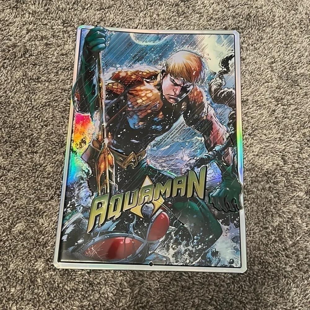 JUSTICE League AquaMan Tin Picture